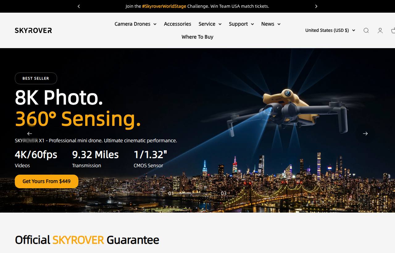 Skyroverdrone1 website preview