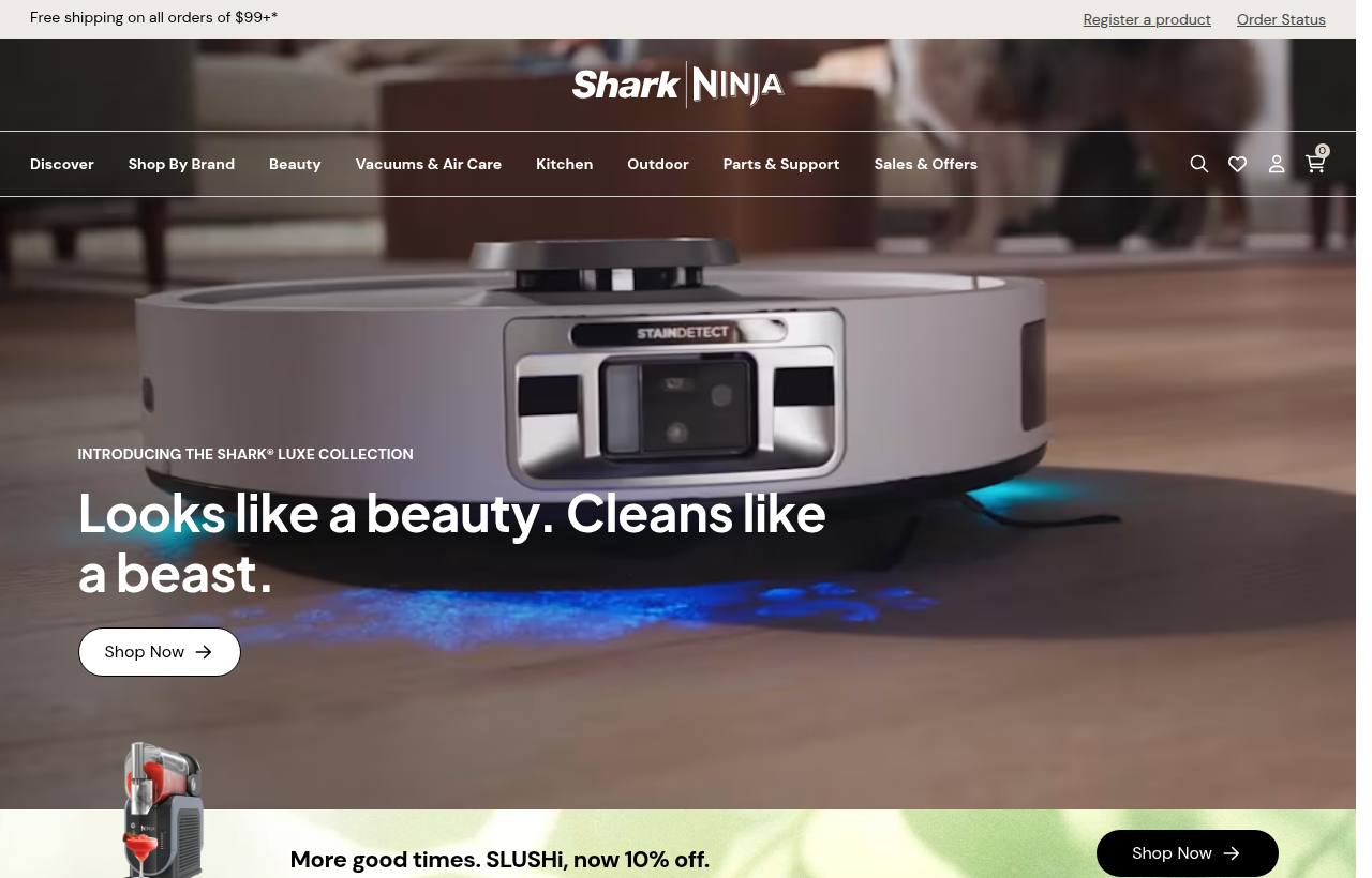 Sharkninja website preview