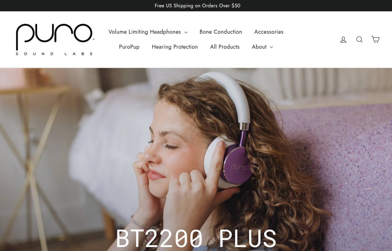 Puro Sound website preview