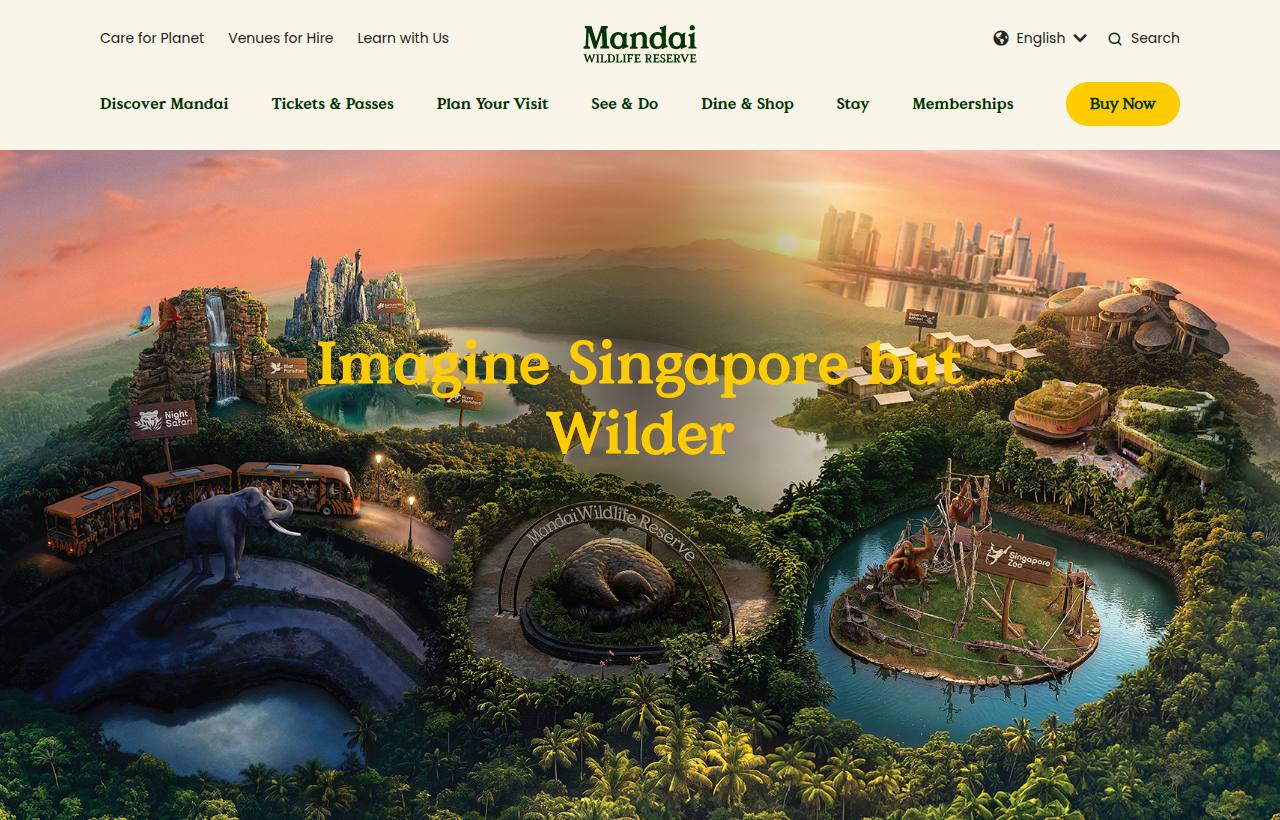 Mandai Wildlife Cps website preview